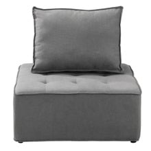 Elga Upholstered Armless Lounge Chairs (Set of 4)